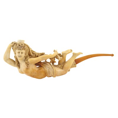 Lot 469 - Austrian Meerschaum Erotic Pipe Retailed by...