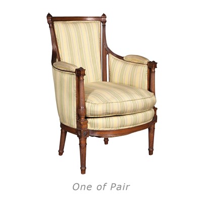 Lot 482 - Pair of Louis XVI Beechwood Bergeres en...