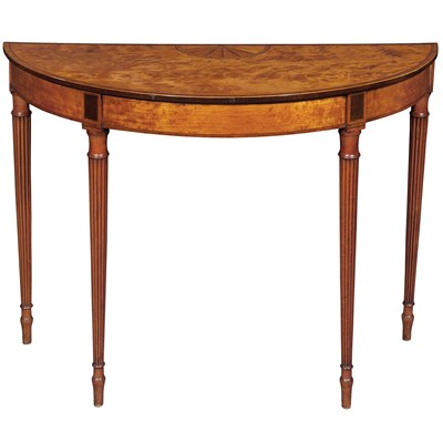 Lot 447 - George III Inlaid Satinwood and Mahogany Pier...
