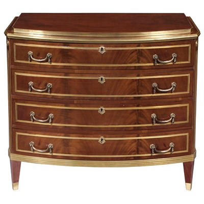 Lot 534 - Russian Neoclassical Brass Mounted Mahogany...
