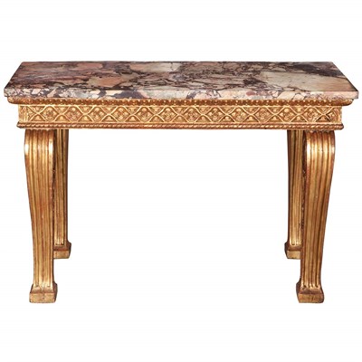 Lot 421 - George II Giltwood Pier Table The breche...