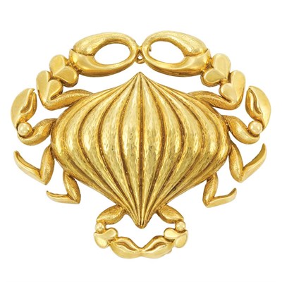 Lot 27 - Gold Crab Clip-Brooch, Andrew Clunn