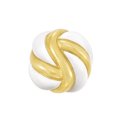 Lot 12 - Gold and White Enamel Ring, Andrew Clunn