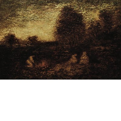 Lot 73 - Ralph Albert Blakelock American, 1847-1919...