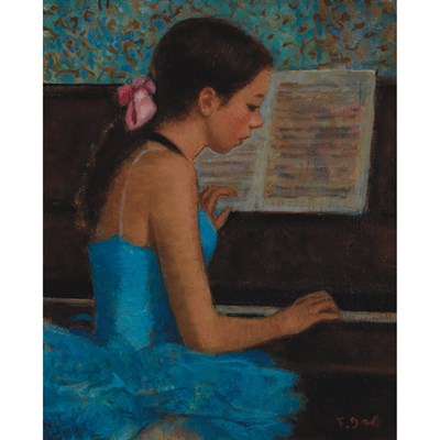 Lot 40 - Francois Gall French, 1912-1987 Lecon de Piano...