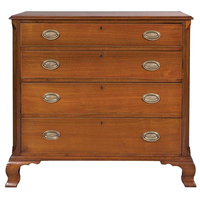 Lot 277 - Chippendale Style Walnut Chest of Drawers The...