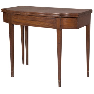 Lot 278 - Federal Inlaid Mahogany Fold-Over Card Table...