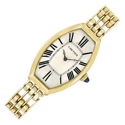 Lot 46 - Gold Wristwatch, Cartier, France, European Watch & Clock Co., Inc.