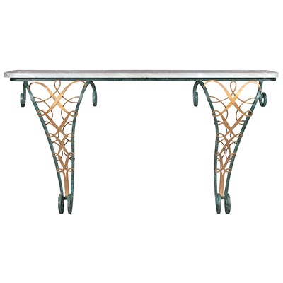 Lot 528 - Pair of Art Deco Style Marble, Painted and...