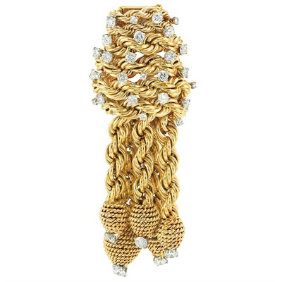 Lot 77 - Gold and Diamond Clip-Brooch, David Webb