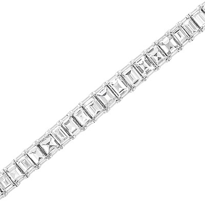 Lot 143 - Platinum and Diamond Bracelet