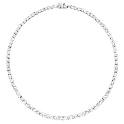 Lot 145 - Platinum and Diamond Necklace