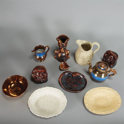 Lot 207 - Group of English Pottery Articles Primarily...