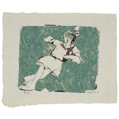 Lot 166 - Larry Rivers (1923-2002) MOLLY Hand-colored...