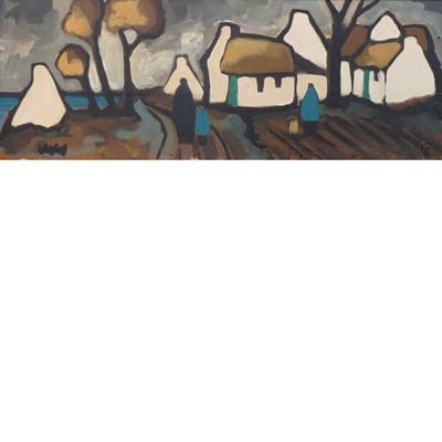 Lot 85 - Markey Robinson Irish, 1918-1999 White Houses...
