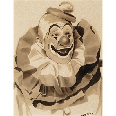 Lot 81 - Walt Francis Kuhn American, 1877-1949 Clown...