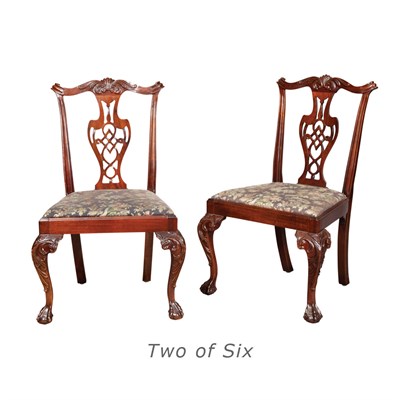 Lot 310 - Set of Six George III Style Mahogany Dining...