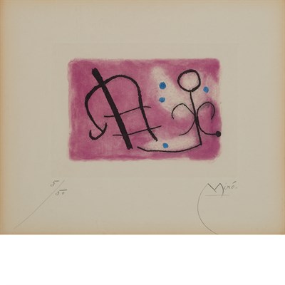 Lot 95 - Joan Miró FUSEES (DUPIN 257) Color aquatint,...