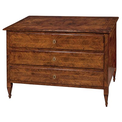 Lot 461 - Italian Neoclassical Inlaid Walnut and...