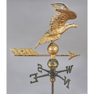 Lot 229 - Gilt-Copper Eagle Weathervane With directional....