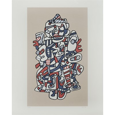Lot 47 - Jean Dubuffet LE VIZIR (W. 1182) Color...