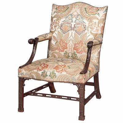 Lot 451 - George III Mahogany Open Armchair Circa 1760...