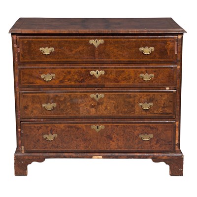 Lot 216 - George II Inlaid Walnut Secretaire Chest of...