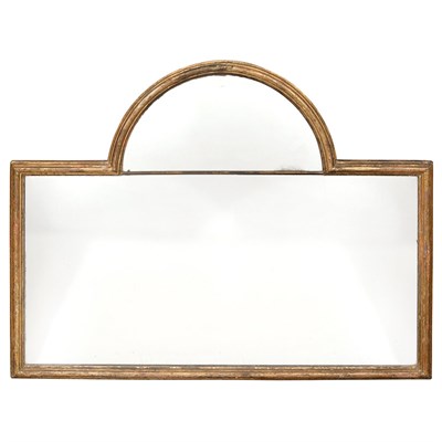 Lot 434 - Continental Giltwood Overmantel Mirror The two-...