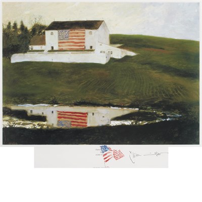 Lot 218 - Jamie Wyeth PATRIOT'S BARN Color...
