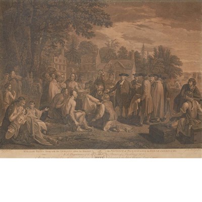 Lot 100 - After Benjamin West WILLIAM PENN'S TREATY WITH...