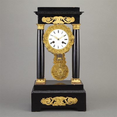 Lot 353 - Charles X Style Gilt-Metal Figural Mantel...