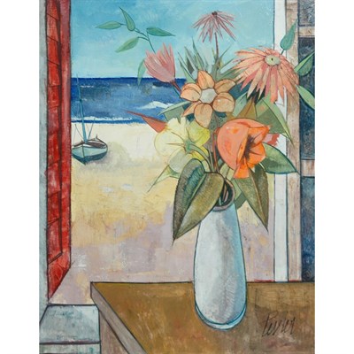 Lot 75 - Charles Levier French, 1920-2003 Fleurs de...