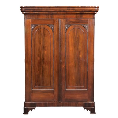 Lot 198 - American Rosewood Armoire Mid 19th century The...