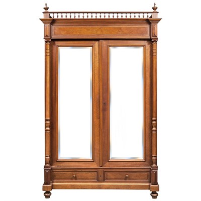 Lot 279 - Renaissance Revival Walnut Armoire Height 7...