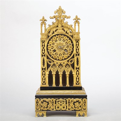 Lot 277 - Gothic Revival Gilt-Metal Mounted Ebonized...