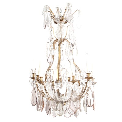 Lot 458 - Louis XV Style Brass and Molded Glass...