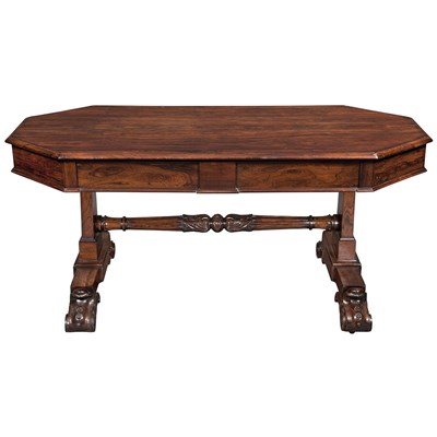Lot 275 - William IV Style Rosewood Desk The rectangular...