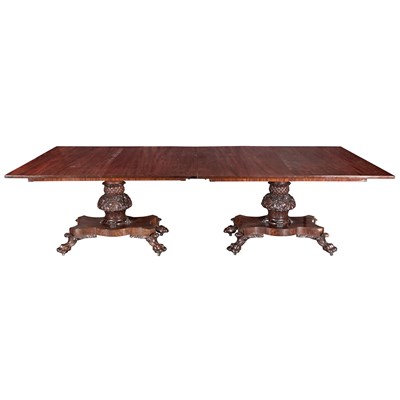 Lot 187 - Classical Mahogany Double-Pedestal Dining...