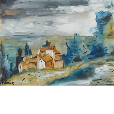 Lot 47 - Manner of Maurice de Vlaminck Village by the...