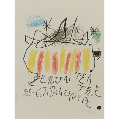 Lot 104 - Joan Miró PER UN TEATRE (M. 913) Color...