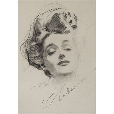 Lot 81 - Charles Dana Gibson American, 1867-1944 Head...