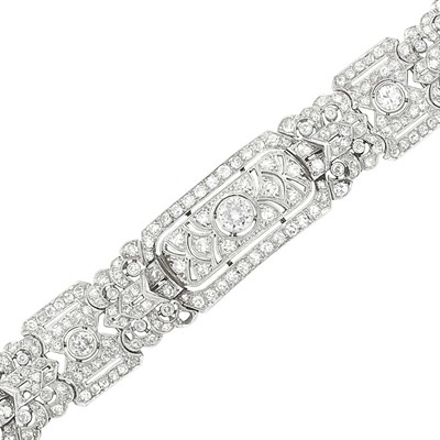 Lot 358 - Platinum and Diamond Bracelet
