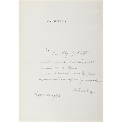 Lot 625 - [PHOTOBOOKS] KERTESZ, ANDRE Day of Paris....