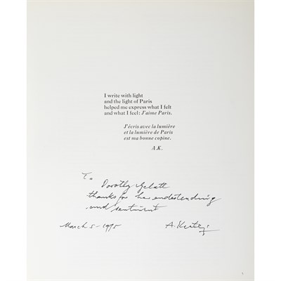 Lot 626 - [PHOTOBOOKS] KERTESZ, ANDRE. Group of five...