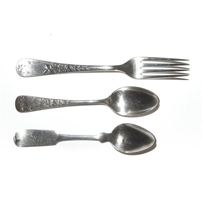 Lot 219A - Group of American Coin Silver Flatware...