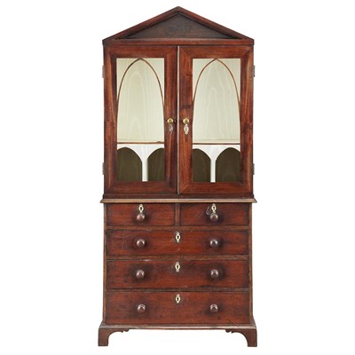Lot 588 - Classical Mahogany Minature Bookcase Cabinet...