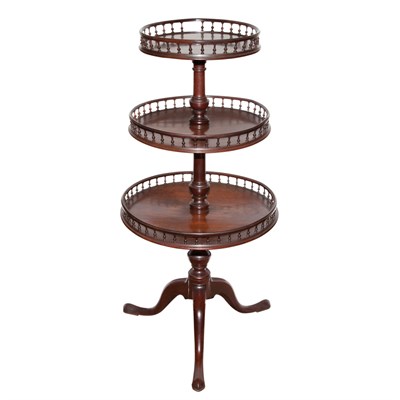 Lot 202 - George III Style Mahogany Three-Tier...