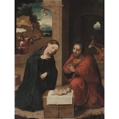 Lot 1 - Flemish School Early 16th Century Adoration of...