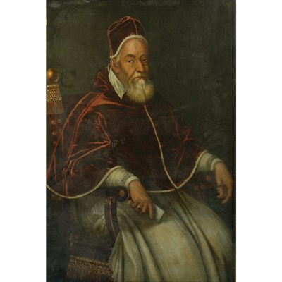 Lot 38 - Italian School 17th Century Portrait of Pope...