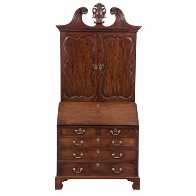 Lot 369 - George II Mahogany Desk and Bookcase...